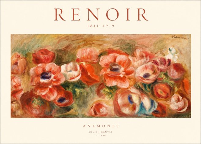 Renoir Anemones No1 - Plakát