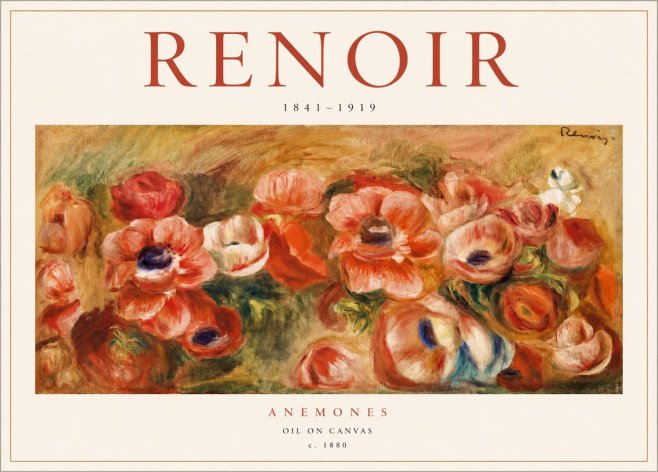 Renoir Anemones No2 - Plakát
