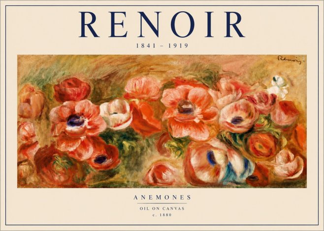 Renoir Anemones No3 - Plakát
