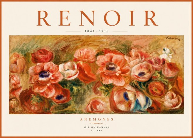 Renoir Anemones No4 - Plakát