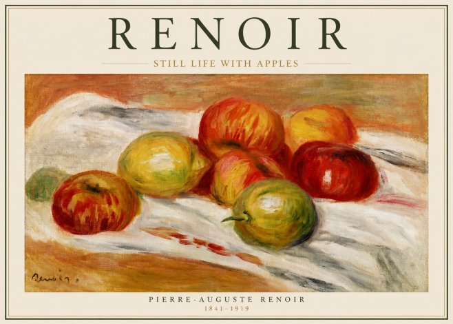 Renoir Still Life with Apples No2 - Plakát