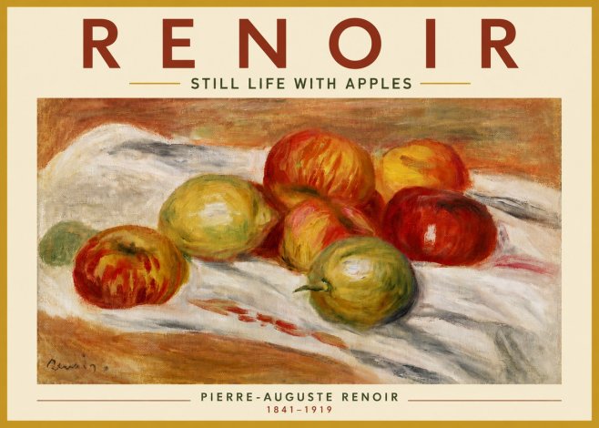 Renoir Still Life with Apples No5 - Plakát
