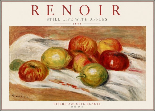 Renoir Still Life with Apples No6 - Plakát