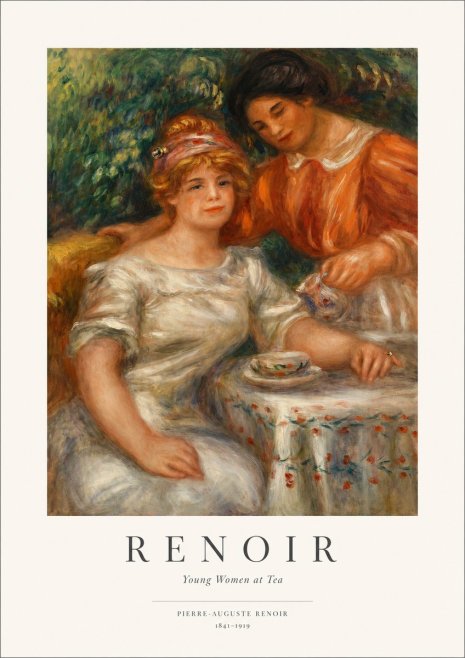 Renoir Young Women at Tea No1 - Plakát