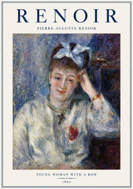 Renoir Young Woman with a Bow No1 - Plakát