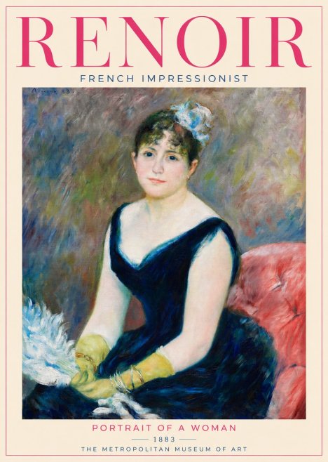 Renoir Portrait of a Woman No3 - Plakát