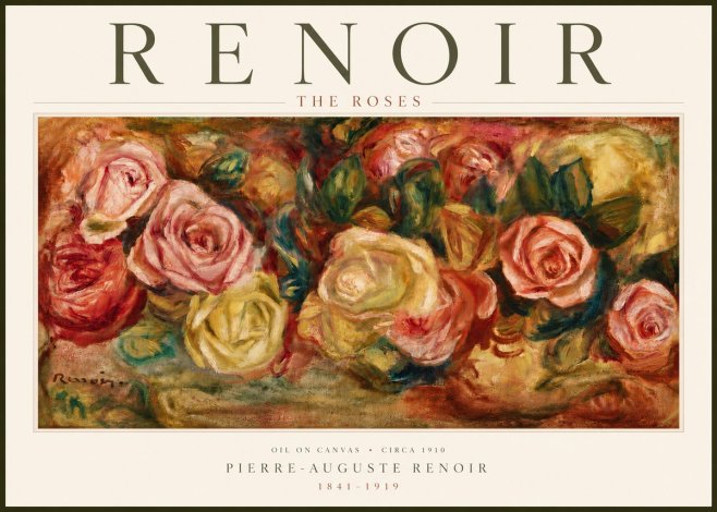 Renoir The Roses No5 - Plakát