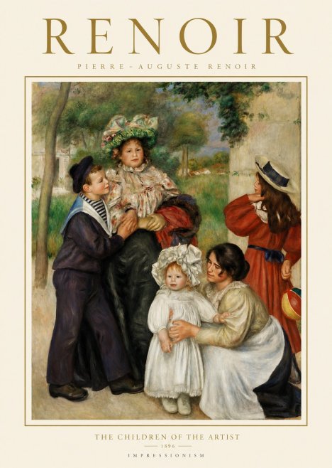 Renoir The Children of the Artist No2 - Plakát