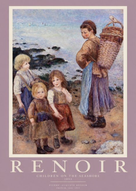 Renoir Children on the Seashore No2 - Plakát