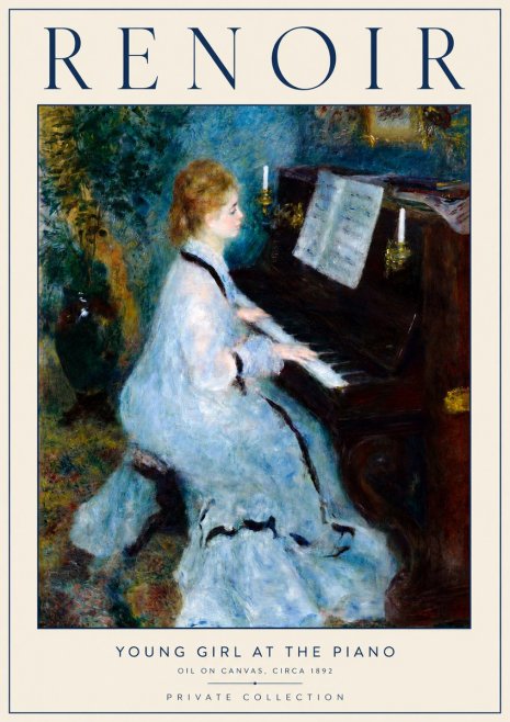 Renoir Young Girl at the Piano No2 - Plakát
