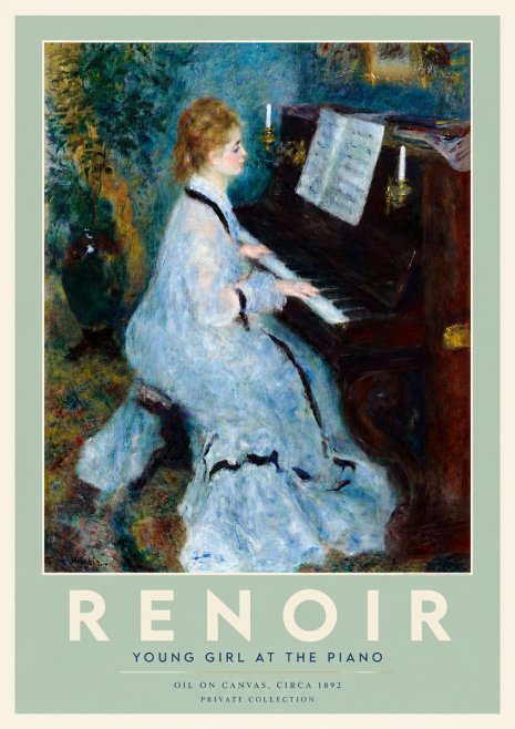 Renoir Young Girl at the Piano No3 - Plakát