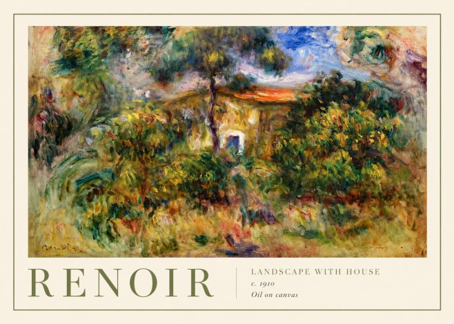 Renoir Landscape with House I No2 - Plakát
