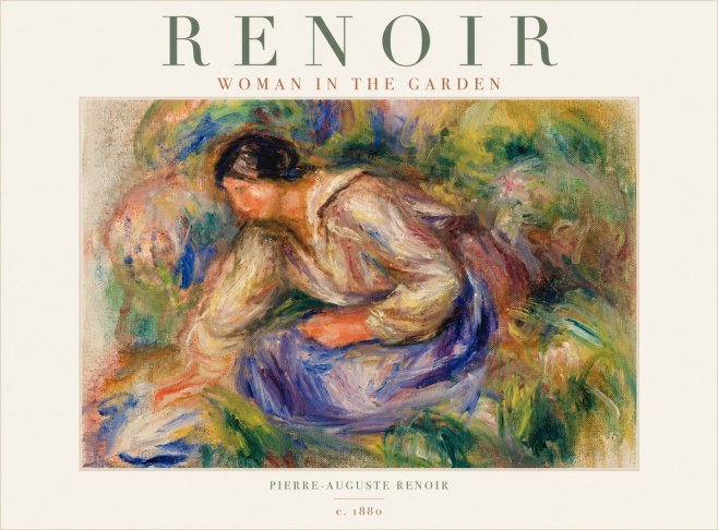 Renoir Woman in the Garden No3 - Plakát