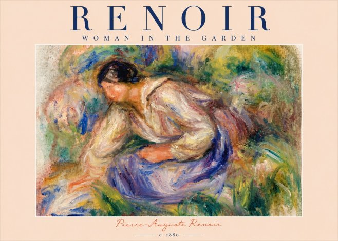 Renoir Woman in the Garden No4 - Plakát