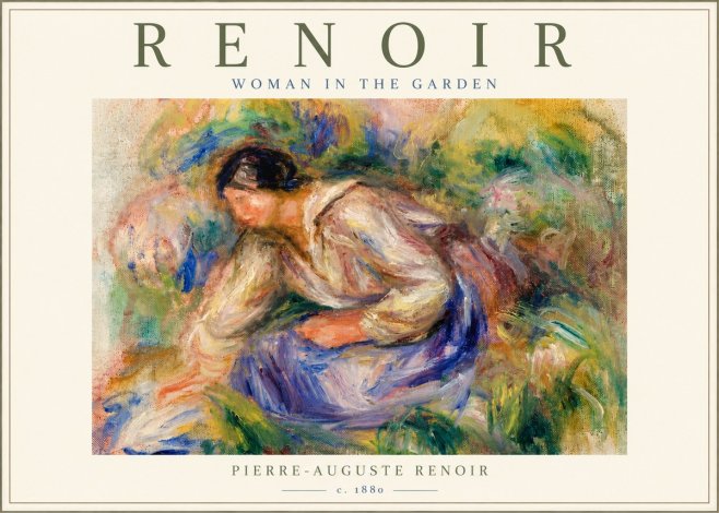 Renoir Woman in the Garden No5 - Plakát