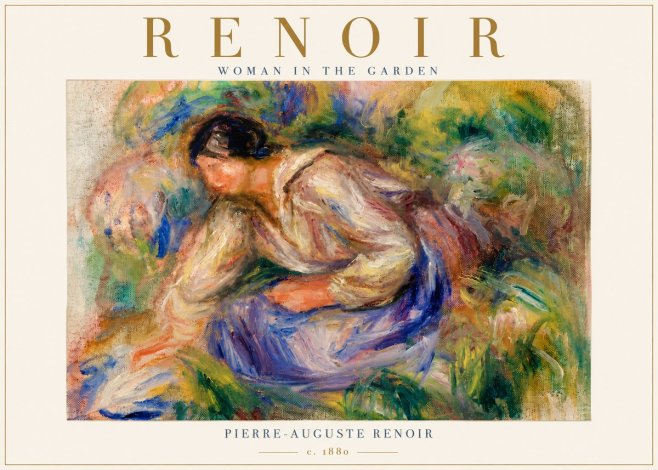Renoir Woman in the Garden No6 - Plakát