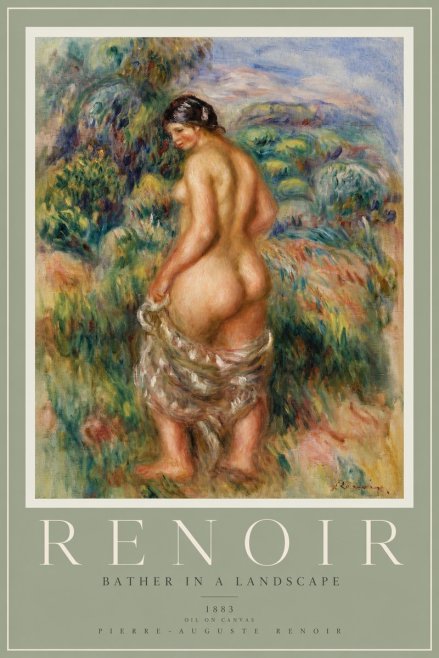 Renoir Bather in a Landscape No2 - Plakát