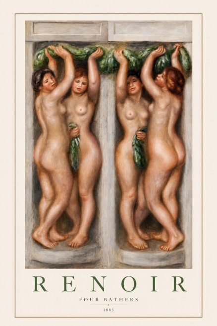Renoir Four Bathers No2 - Plakát