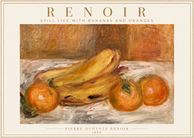 Renoir Still Life with Bananas and Oranges No4 - Plakát