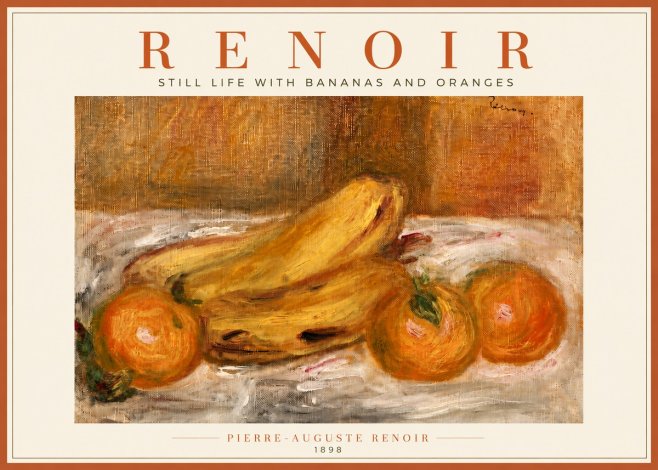 Renoir Still Life with Bananas and Oranges No6 - Plakát