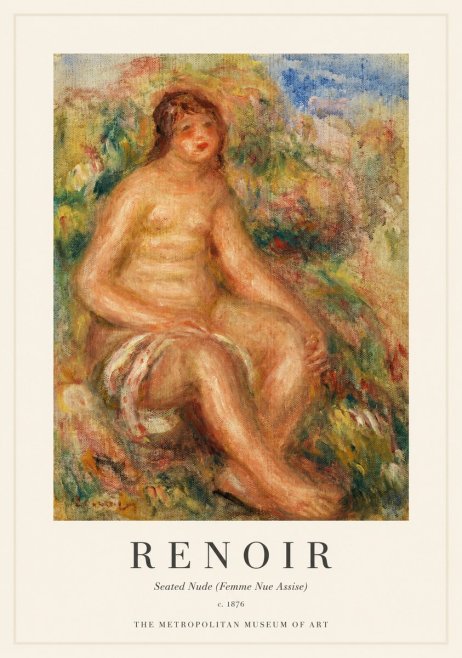 Renoir Seated Nude (Femme Nue Assise) No1 - Plakát