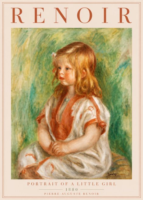 Renoir Portrait of a Little Girl No4 - Plakát