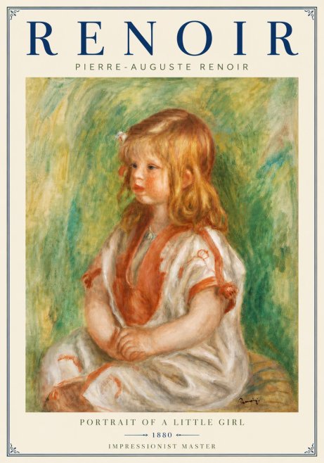 Renoir Portrait of a Little Girl No5 - Plakát