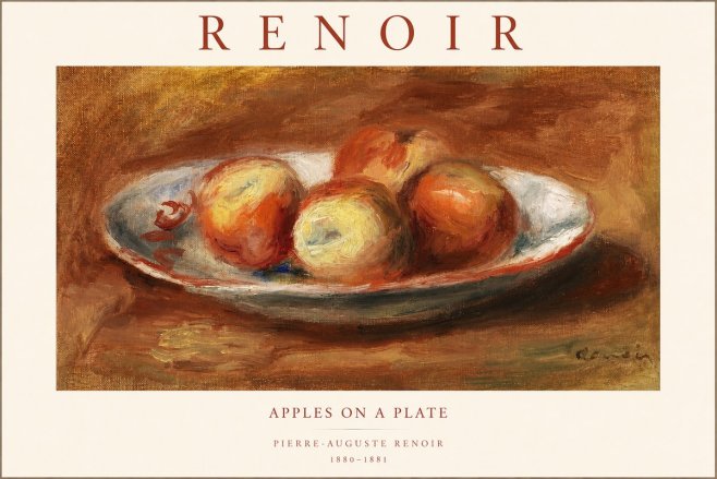 Renoir Apples on a Plate No1 - Plakát