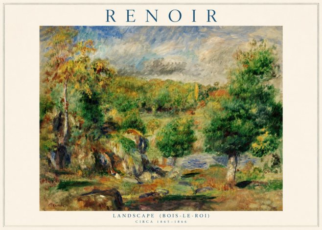Renoir Landscape (Bois-le-roi) No1 - Plakát