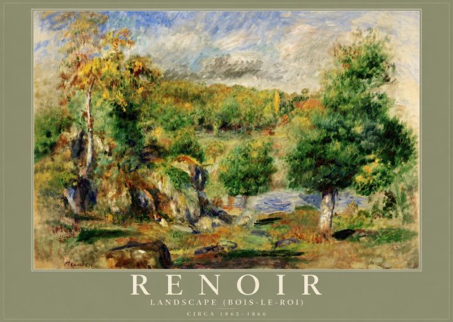 Renoir Landscape (Bois-le-roi) No2 - Plakát
