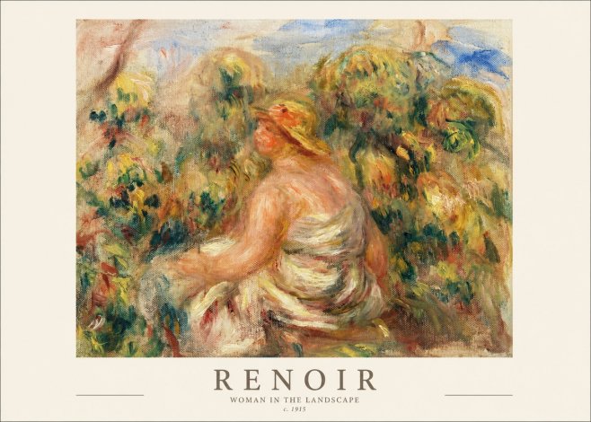 Renoir Woman in a Garden (Study) No2 - Plakát
