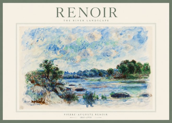 Renoir The River Landscape No2 - Plakát