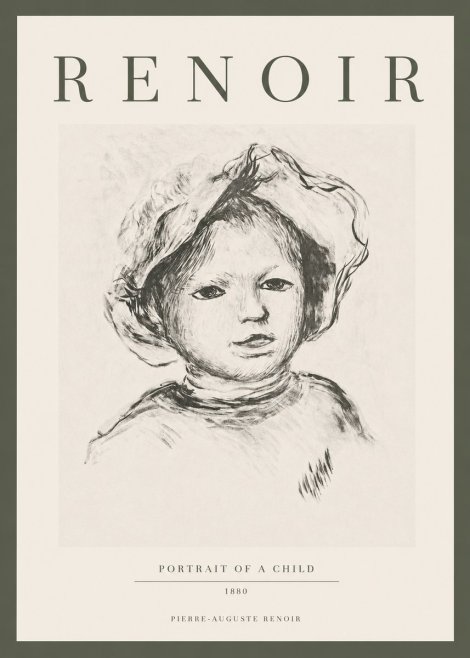 Renoir Portrait of a Child II No3 - Plakát