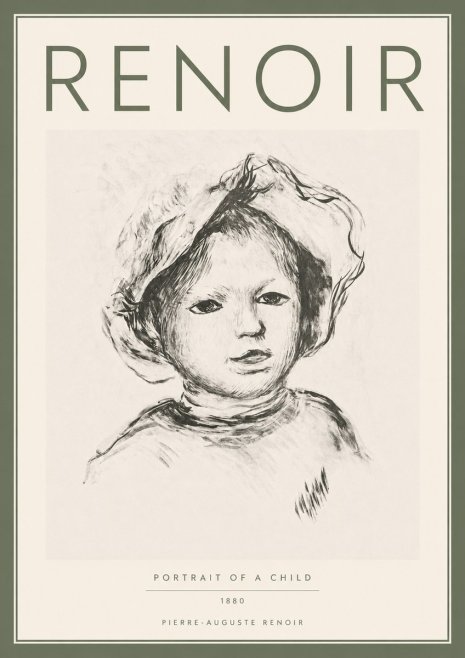 Renoir Portrait of a Child II No5 - Plakát