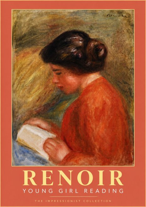 Renoir Young Girl Reading I No2 - Plakát