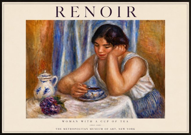 Renoir Woman with a Cup of Tea No4 - Plakát