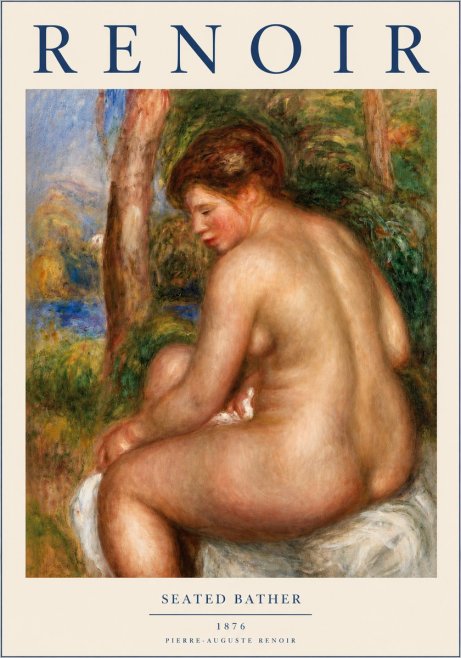 Renoir Seated Bather No3 - Plakát