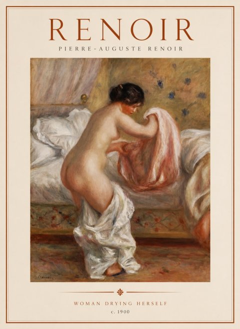Renoir Woman Drying Herself No1 - Plakát