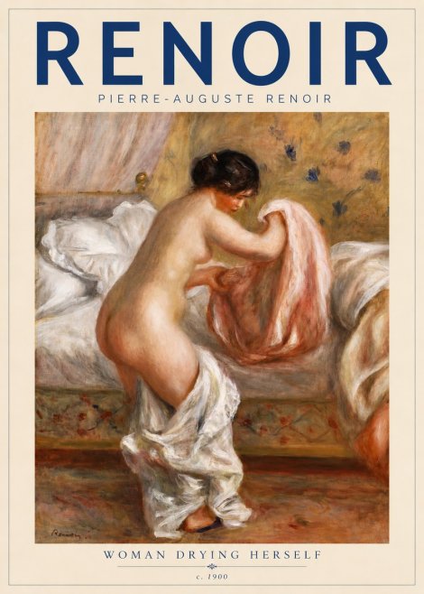 Renoir Woman Drying Herself No3 - Plakát