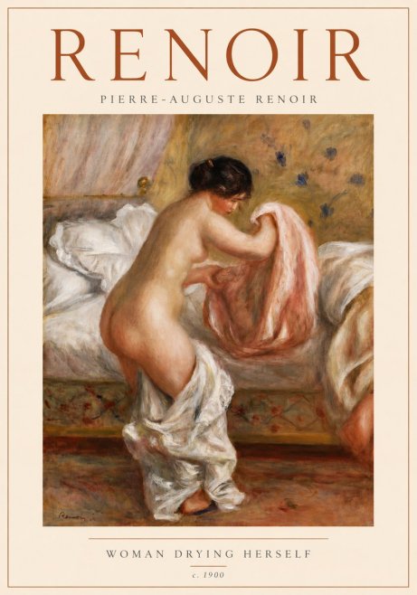 Renoir Woman Drying Herself No4 - Plakát