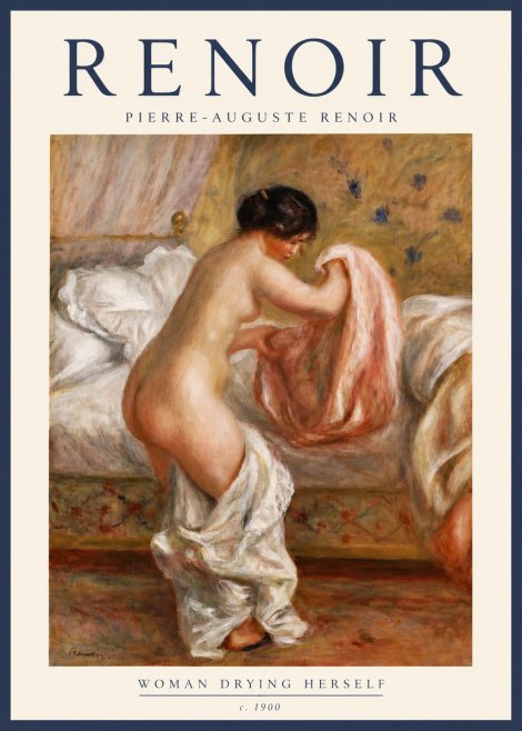 Renoir Woman Drying Herself No6 - Plakát
