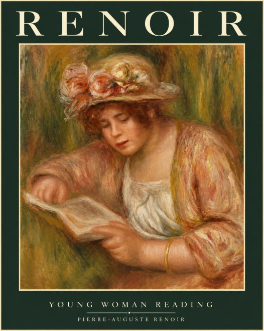 Renoir Young Woman Reading No1 - Plakát