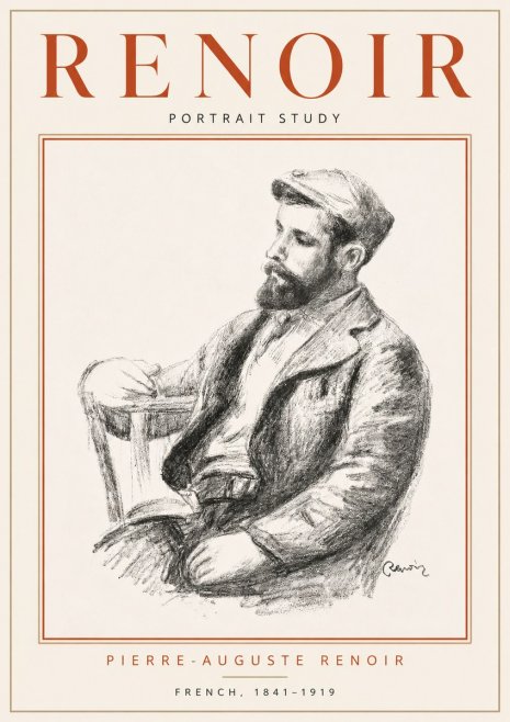 Renoir Portrait Study II No4 - Plakát