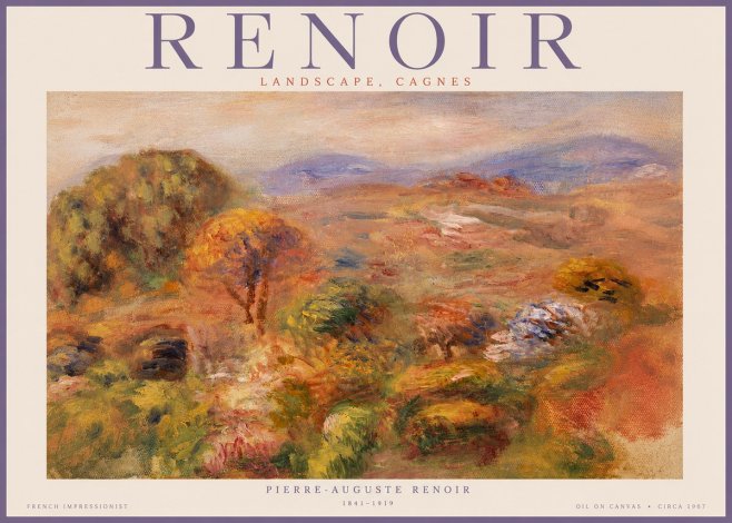 Renoir Landscape, Cagnes No3 - Plakát