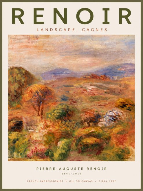 Renoir Landscape, Cagnes No6 - Plakát