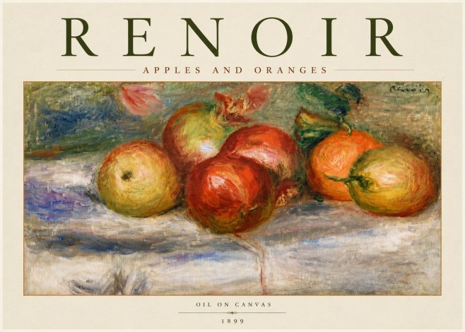 Renoir Apples and Oranges No6 - Plakát