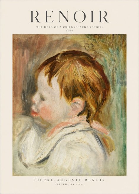 Renoir The Head of a Child (Claude Renoir) No1 - Plakát