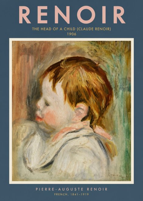 Renoir The Head of a Child (Claude Renoir) No2 - Plakát