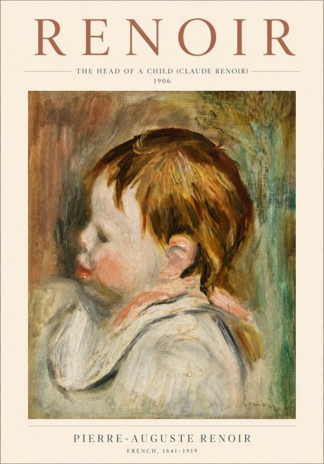 Renoir The Head of a Child (Claude Renoir) No3 - Plakát