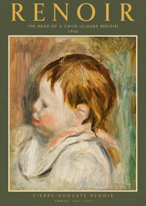 Renoir The Head of a Child (Claude Renoir) No4 - Plakát